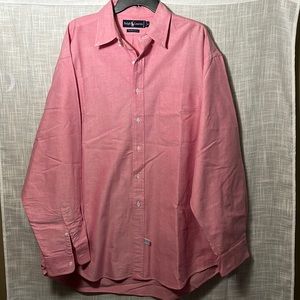 Ralph Lauren Polo  shirt Men’s  Size XL  long sleeve pink